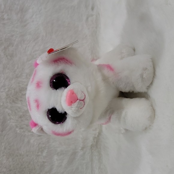 Ty Original Beanies Tabor the Pink and White Tiger - Picture 1 of 4
